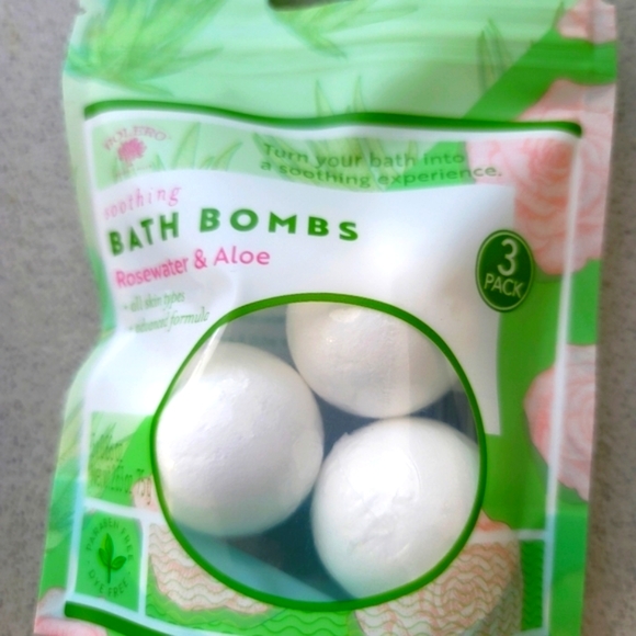 3 Kinds of Bath Bombs (3 Bombs) Watermelon Sweet Mint Vanilla Berry Aloe Rose - Picture 5 of 5